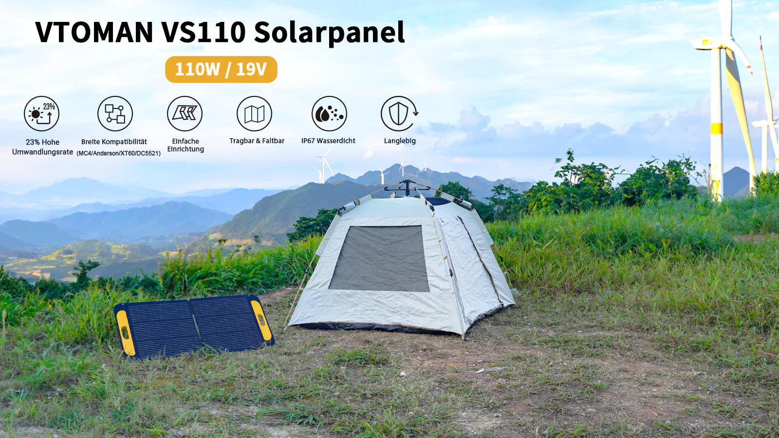 Sparbundle - VTOMAN FlashSpeed 600 + 110W Solartasche