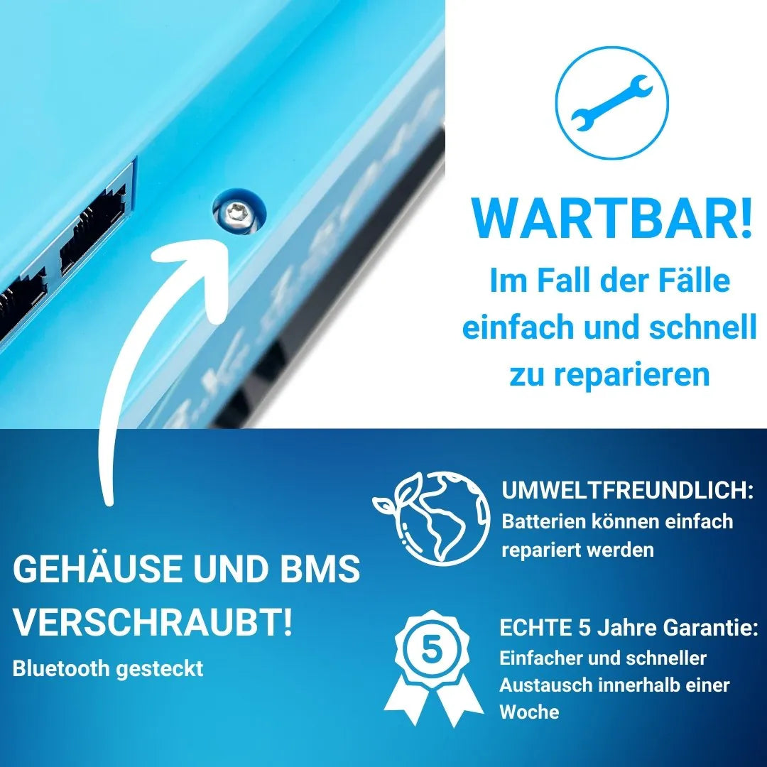 Supervolt SX LiFePO4 Batterie 150ah mit BMS & Bluetooth 5.0 | Wohnmobil