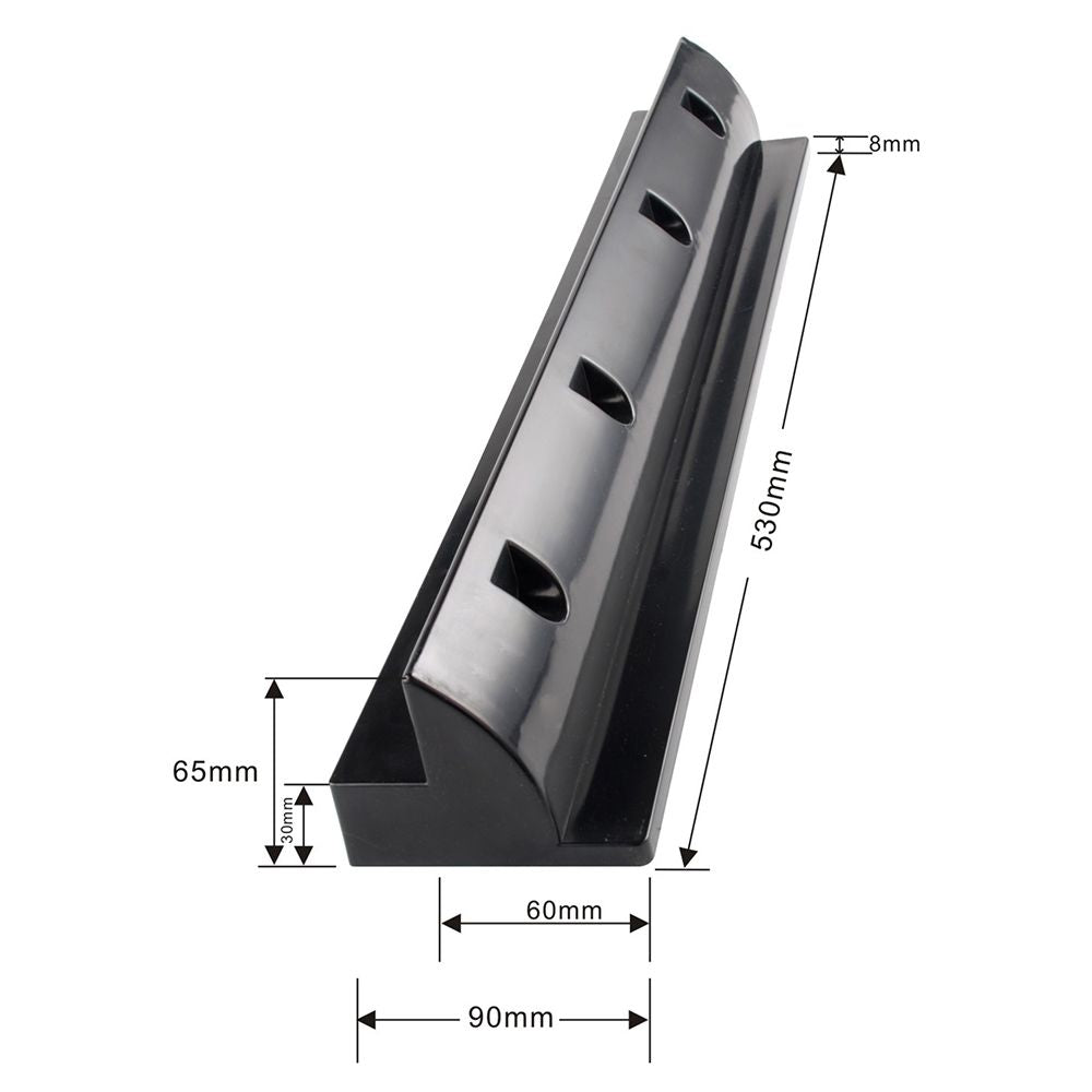 Offgridtec© 55cm Spoiler Schwarz/Weiß Solar Dachhalterung Heavy Duty