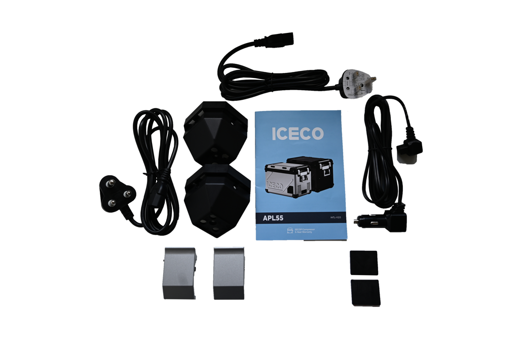 ICECO APL55 Kompressor-Kühlbox, Dual-Zone, Schwarz/Silber
