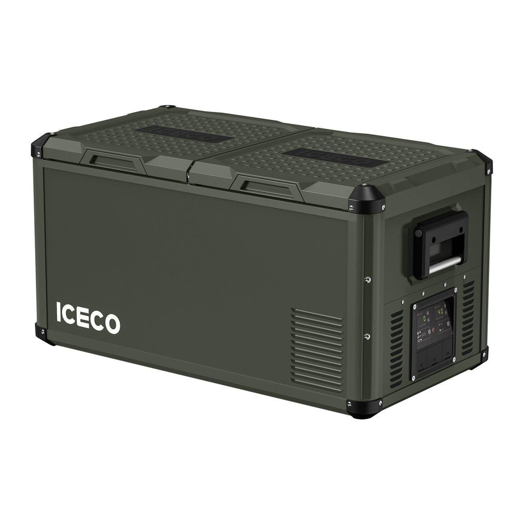 ICECO VL75PROD Kompressor-Kühlbox, Dual-Zone, Olivegrün/Grau