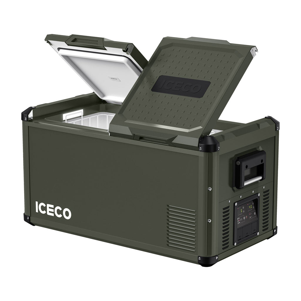 ICECO VL75PROD Kompressor-Kühlbox, Dual-Zone, Olivegrün/Grau