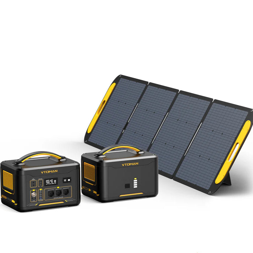 Sparbundle - VTOMAN Jump 1500X + 200W Solartasche + 1548Wh Zusatzbatterie