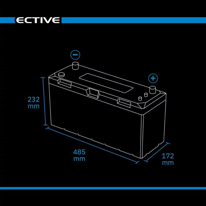 ECTIVE LC 200 Marine LT 12V LiFePO4 Lithium Versorgungsbaterie 200Ah