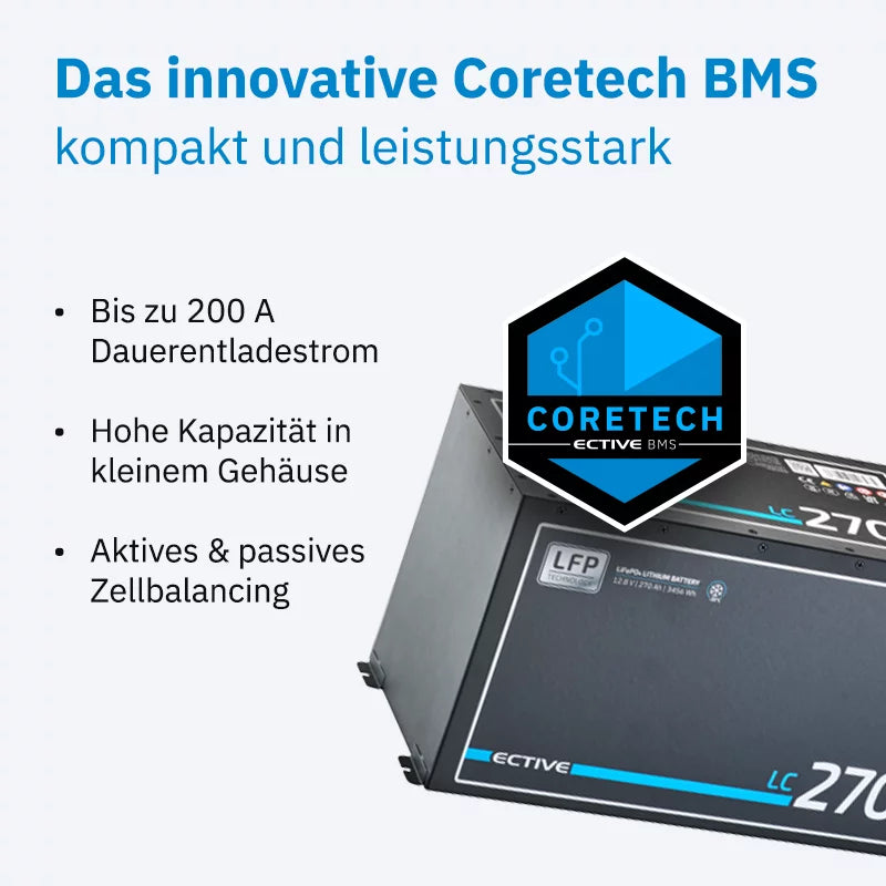 ECTIVE LC 270s LT LiFePO4 Lithium Versorgungsbatterie 270Ah