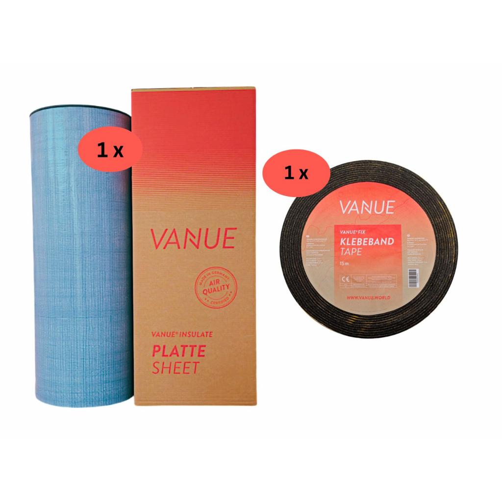 VANUE® INSULATE XS Set 5 m² 19 mm Dämmung und Zubehör