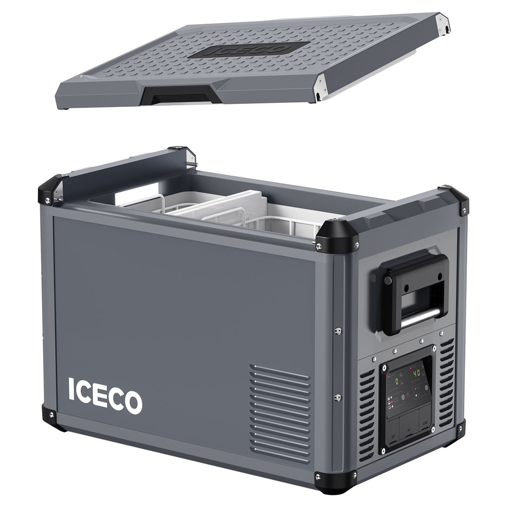 ICECO VL45PROD Kompressor-Kühlbox, Dual-Zone, Grau
