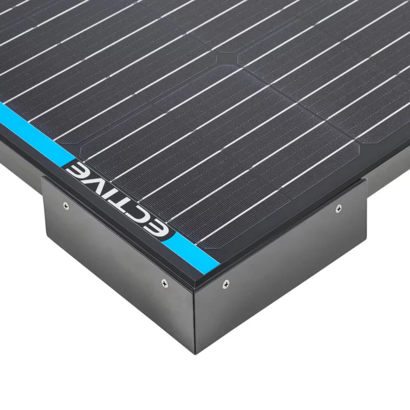 ECTIVE 2-teilig Alu-Haltespoiler für Solarmodule (schwarz)